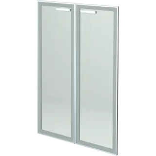 Двери средние стеклянные в алюминиевой раме тонированный НТ-601.2.СР.Ф